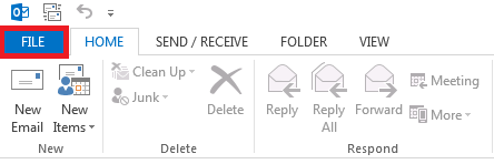 Outlook 2013 - File