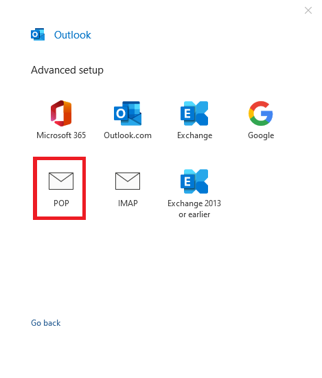 Outlook 2016 - POP Account