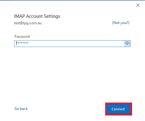 Outlook 2016 - Password