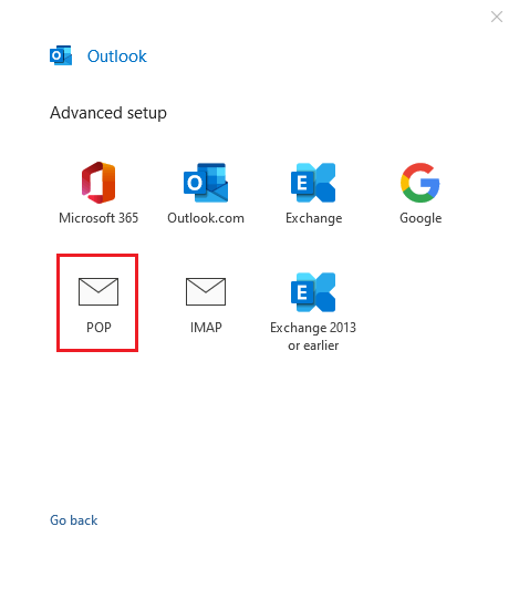 Outlook 365 Setup - POP Account