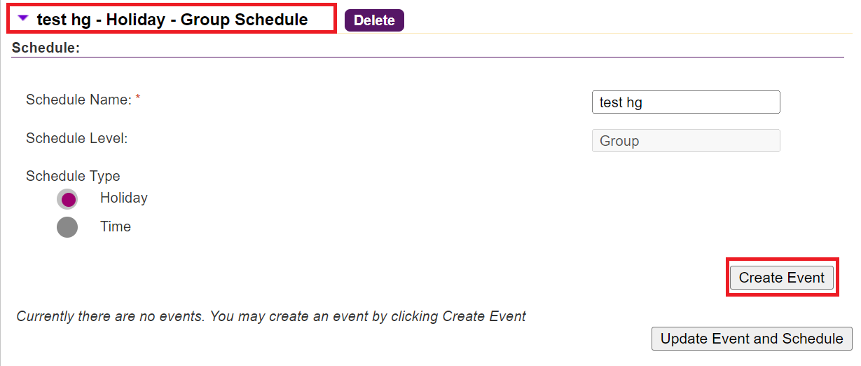 BizPhone - Create Holiday Event