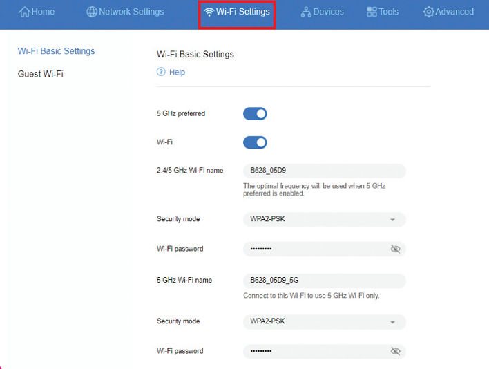 Cube3 Wifi Settings