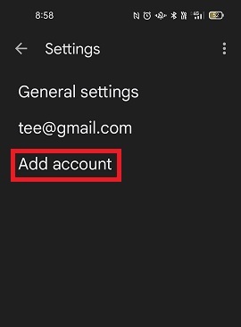 Gmail Add Account
