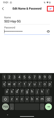 Nokia WiFi App - Confirm new WiFi details