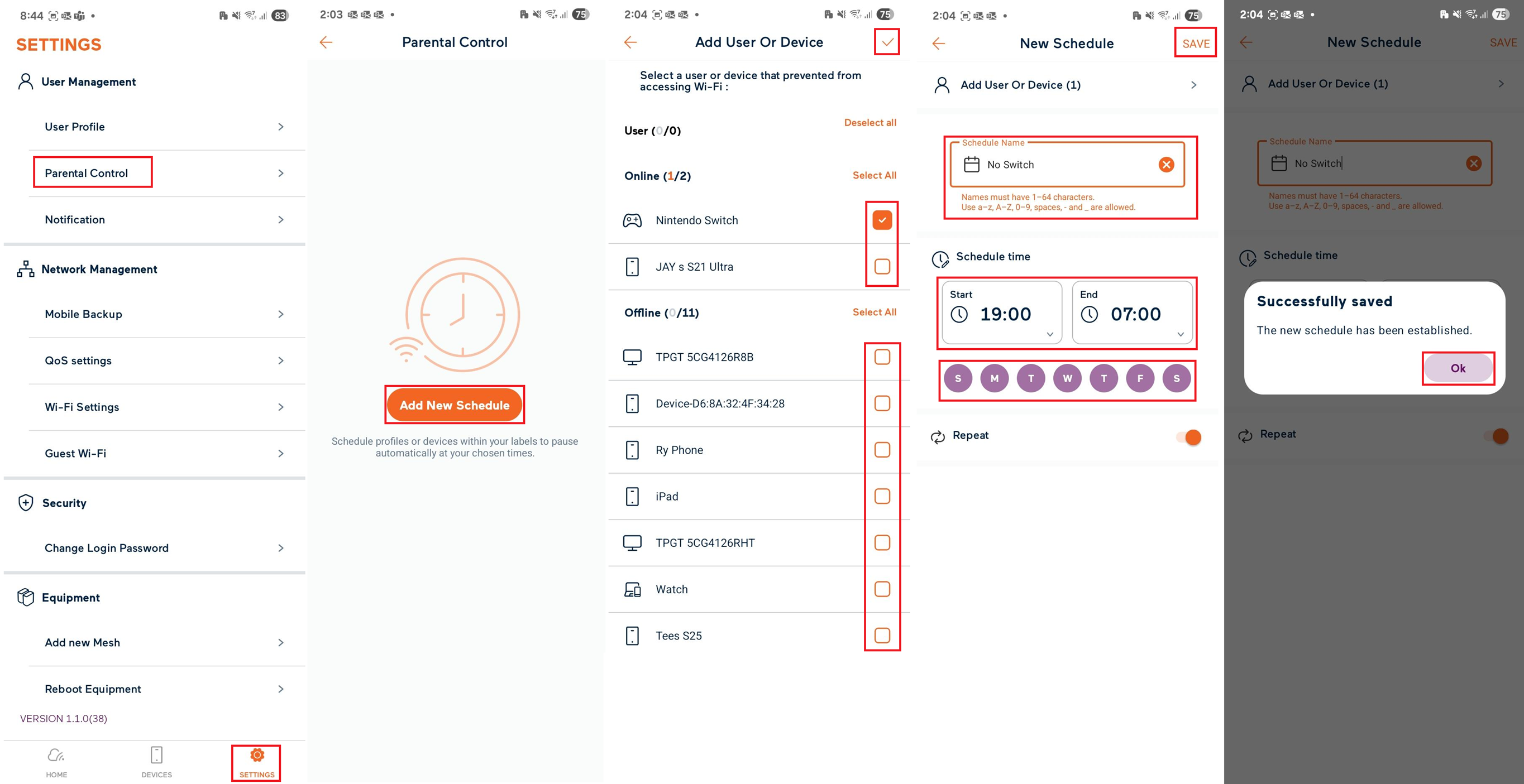 Set Up Parental Controls Wi-Fi Max - App