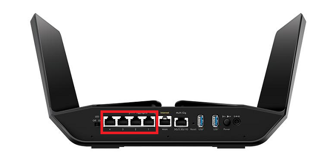 Netgear Nighthawk RAX120 LAN Ports