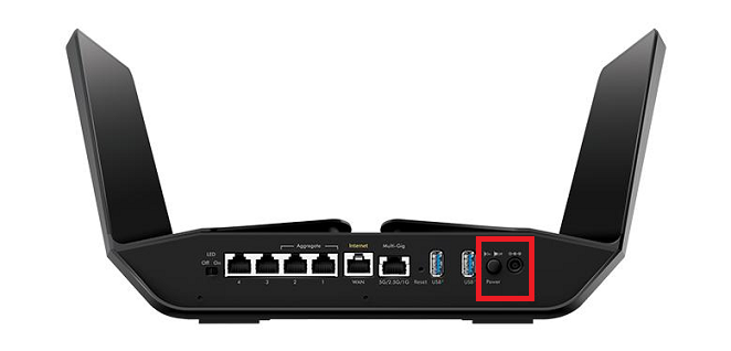 Netgear Nighthawk RAX120 Power Port/Button