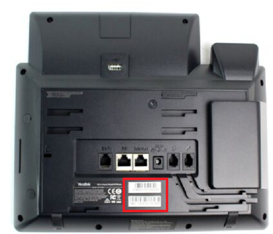 BizPhone T48S handset Serial and MAC