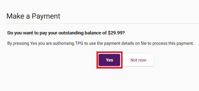 My Account Make Payment