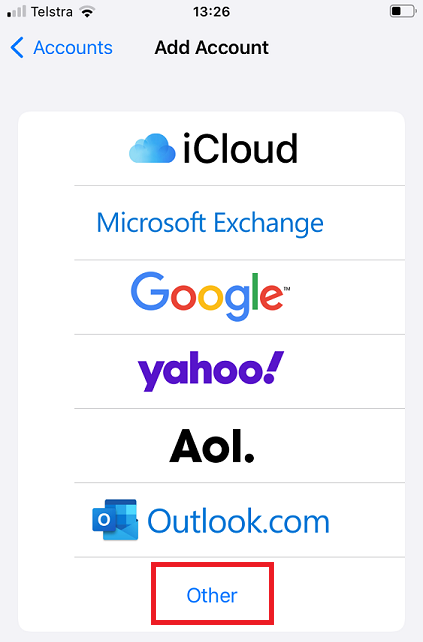 How to set up TPG email for iPhone and iPad - Step 4