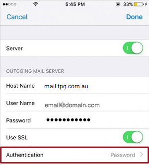 iOS email settings 4